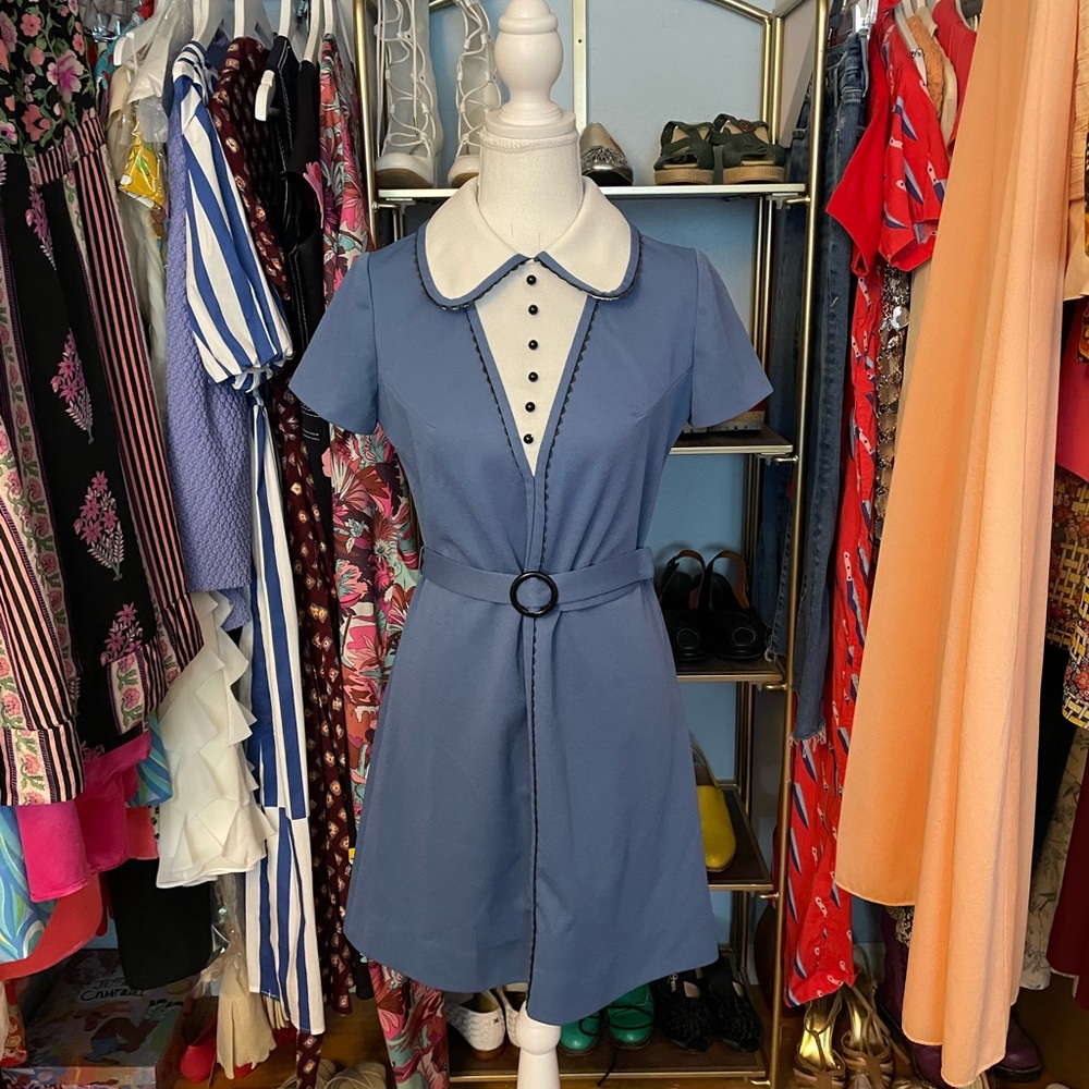 Vintage Magnin Peter Pan Collar Dress - Size XS